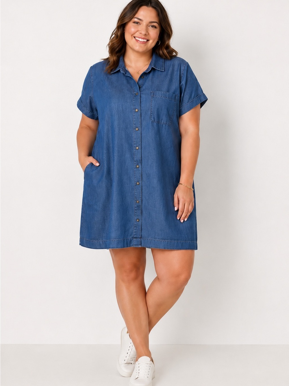NWT Old Navy Classic Chambray Shirt Dress 886425